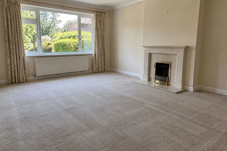 Empty, swept room after a clearance