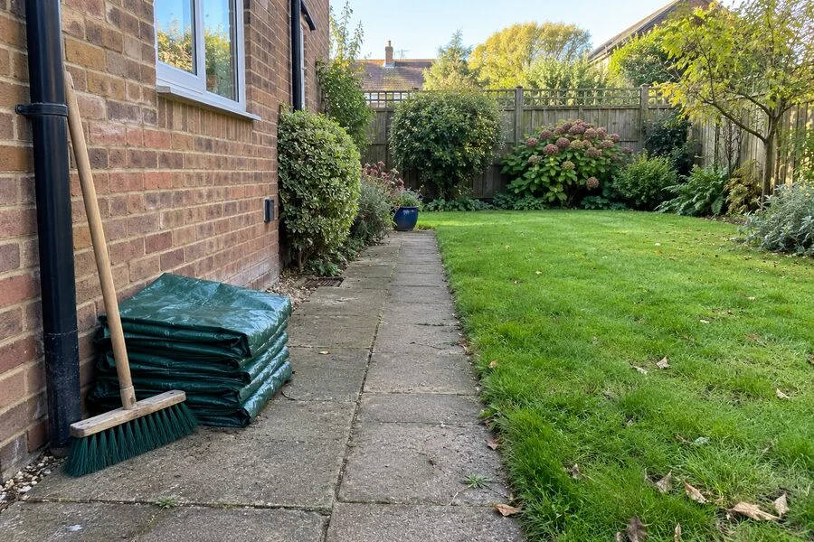 Tidy garden after a garden clearance